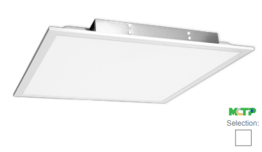 2x2 Backlit LED Panel Light, 20W/30W/40W Selectable, 3000K/3500K/4000K/5000K Selectable, EM Battery