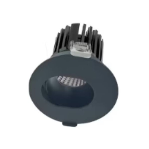 LED Winged Recessed Light, 7W, 3000K, White Trim, Black