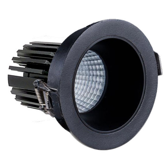 LED Winged Recessed Light, 7W, 4000K, 3 Inch, Black Trim