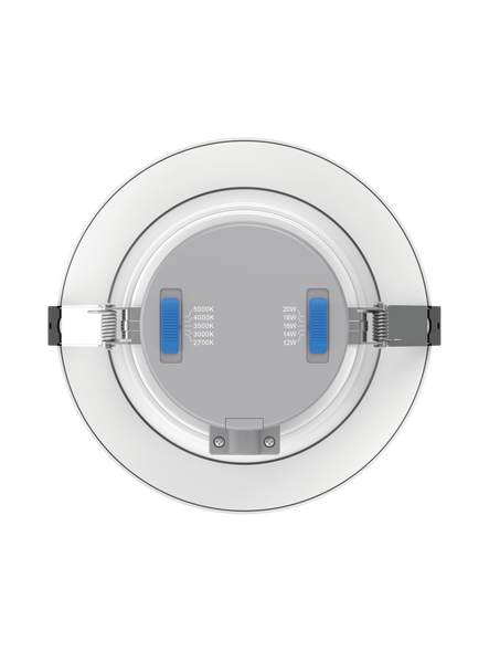 Commercial Downlight, 8 inch, 35/30/25/20/15W, 80+ CRI, 27/30/35/40/5000K, 120-347V, Triac & 0-10V Dimming, White
