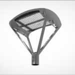 Large Post Top LED Light, 300W, 3000K/4000K/5000K, Type V, Bronze, Post-Top Mount, 120-277V
