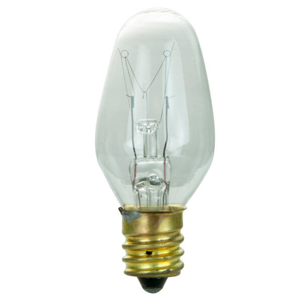 Sunlite 7W C7 Blue Incandescent Night Light Bulbs - Candelabra (E12) Base - 25-Pack (01255-SU)