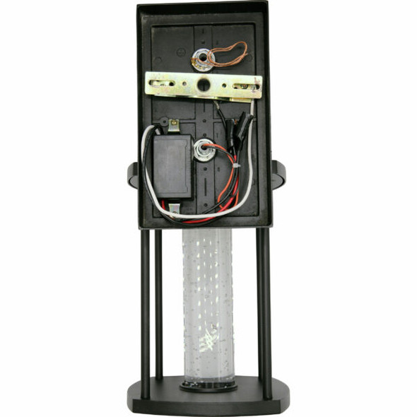 LED Coach Light Wall Sconce Light Fixture, Clear Seedy Glass, 10W, CRI 90, CCT Selectable, Black