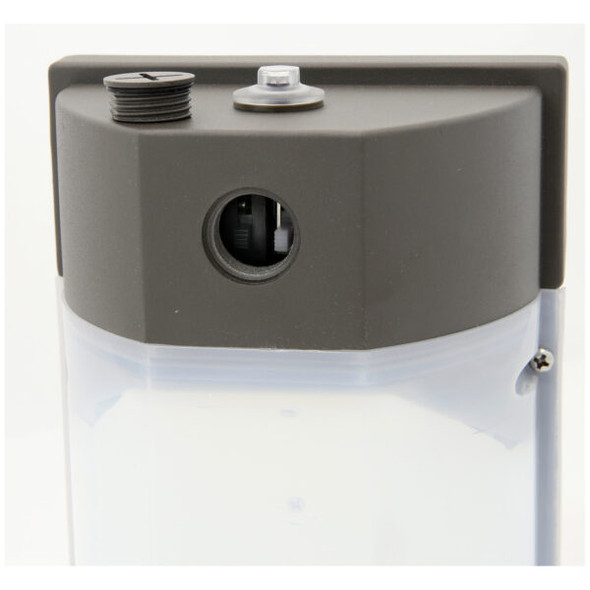 LED Mini Wall Pack, Power Selectable, Color Selectable, Bronze, D2D Photocell