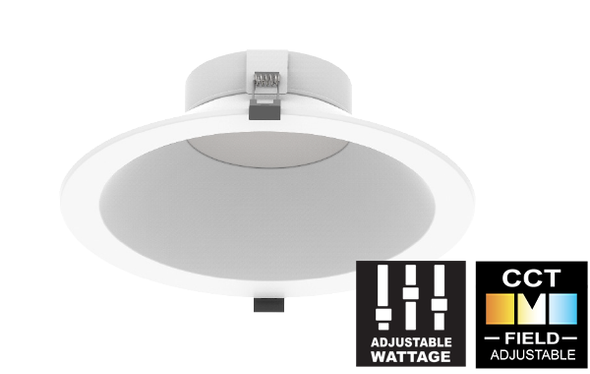 Eco Commercial Downlight, 6", Low Wattage, Field Adjustable Lumen Output and Color Temp Eco Commercial Downlight, 6", Low Wattage, Field Adjustable Lumen Output and Color Temp