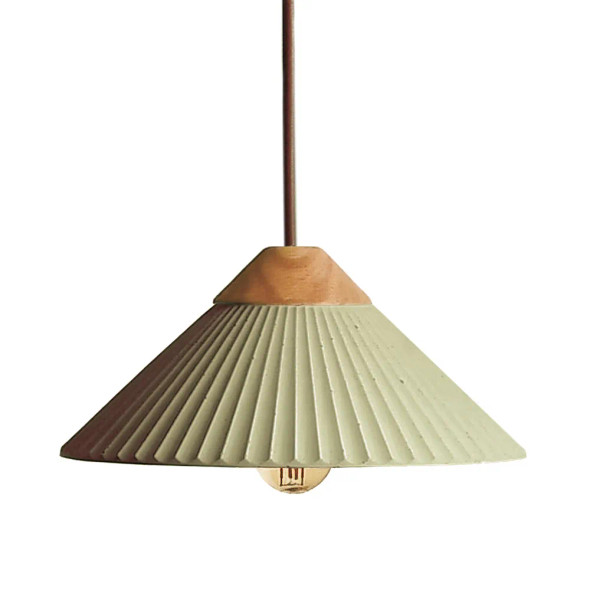 Concrete Pendant Light, Olive Green