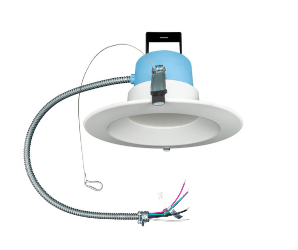 8" LED Commercial Downlight, 26W Power & CCT Selectable, Round Smooth Trim