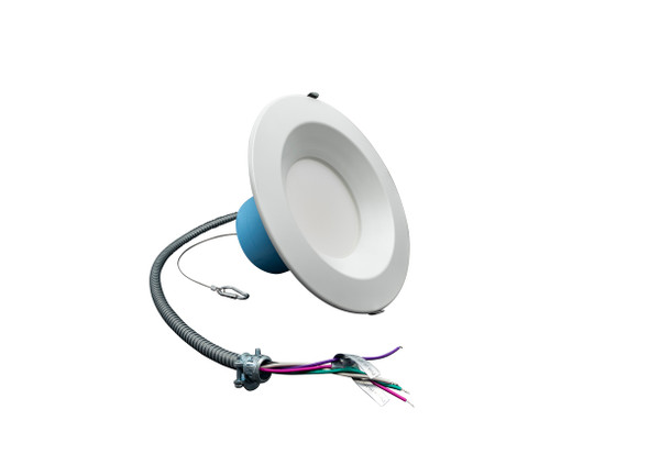 8" LED Commercial Downlight, 26W Power & CCT Selectable, Round Smooth Trim