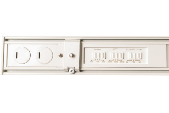 Architectural 4' LED Strip, Direct/Indirect Light, CCT and Power Selectable, 50W, 6100 Lumens, Dimmable, Black, White