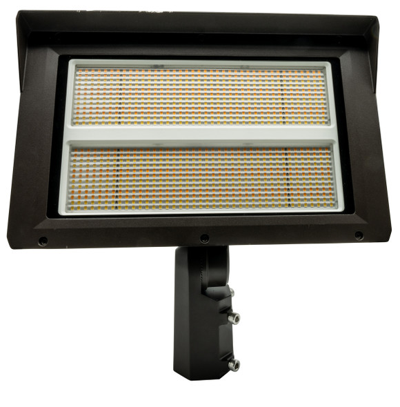 LED Flood Light, Power and CCT Select, 200/240/290W, 3000K/4000K/5000K, Slip Fitter Pre-installed, Yoke Mount, 277-480V