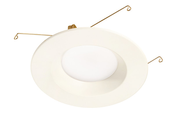 6" LED Recessed Retrofit Downlight, 8 Watt, White , Round Smooth Trim