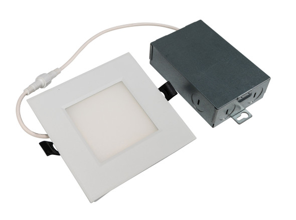 LED Canless Slim Fit Square Downlight, 6", 5CCT Selectable