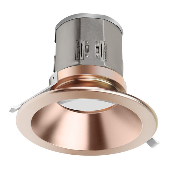 4" LED Commercial Recessed Light, 60W, Multi Color Temperature, Rose Gold Finish