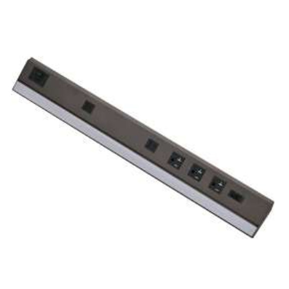 30-Inch Angled Power Strip & Undercabinet Light, Power Receptacle, 5CCT