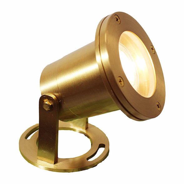 LED Underwater Light, Cast Brass, 5W, 12VAC/DC, 400LM, 3000K