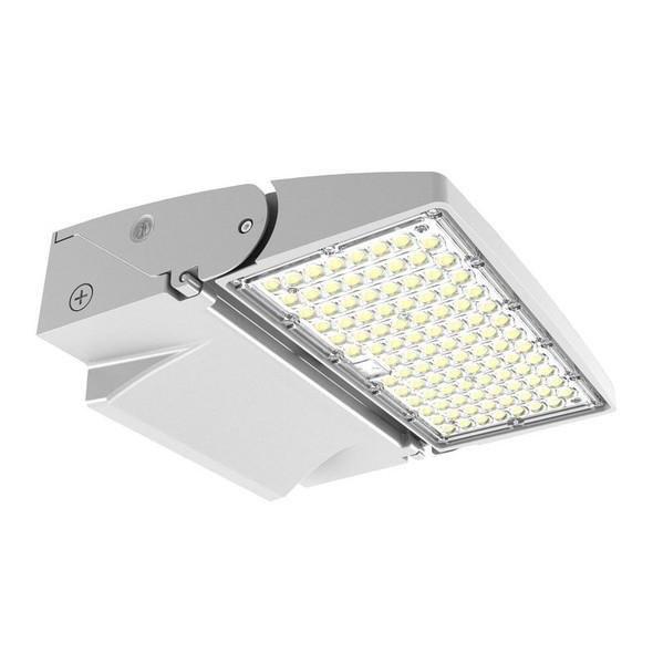 Modern Adjustable Wall Pack, Down or Up Lighting, Photocell, 90W/105W/120W, 30K/40K/50K, Silver image 2