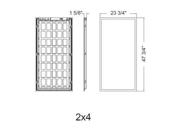 2X4 Flat Panel, Lumen Selectable, CCT Selectable, UNV 120-277V 0-10V Dimmable
