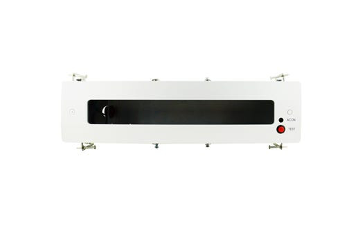 Edgelit Exit Sign Recessed Trim Kit, Ceiling or Wall, Bar Hangers, Anodized Aluminum Trim Plate