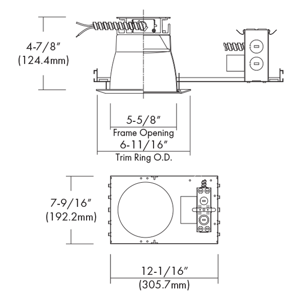 5" LED, 22W, Non-IC, Commercial Flat Frame-in Kit, Universal 120~277VAC Input, Triac/ELV Dimming, Multiple Trim Styles 5" LED, 22W, Non-IC, Commercial Flat Frame-in Kit, Universal 120~277VAC Input, Triac/ELV Dimming, Multiple Trim Styles