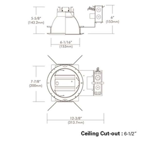 6" LED Architectural Frame-in Kit, 14W, 120-277VAC, Triac/ELV Dimming 6" LED Architectural Frame-in Kit, 14W, 120-277VAC, Triac/ELV Dimming