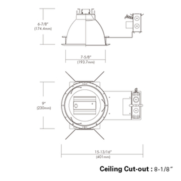8" LED Architectural Frame-in Kit, 10W, 2700K-4000K, 80-90 CRI 8" LED Architectural Frame-in Kit, 10W, 2700K-4000K, 80-90 CRI