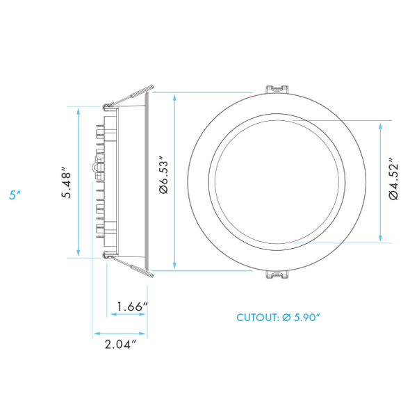 LED Spotlight, Canless Regressed Mini Panel, High Output, 5", Color Selectable LED Spotlight, Canless Regressed Mini Panel, High Output, 5", Color Selectable