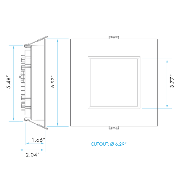 LED Spotlight - Canless Regressed Mini Panel, High Output, 6", Round, CCT Selectable LED Spotlight - Canless Regressed Mini Panel, High Output, 6", Round, CCT Selectable