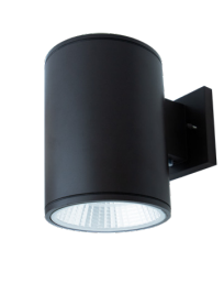 6-Inch 20 Watt LED Outdoor Cylinder Down Light - CCT Adjustable, Black Finish, EM Battery