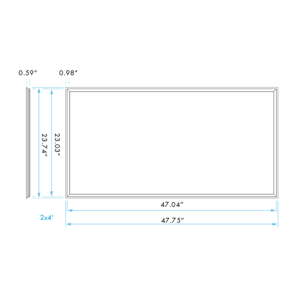 LED 2x4 Frame Panel, 3 Wattage Options, 3 CCT Selectable
