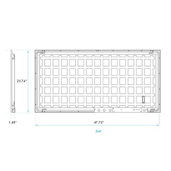 2x4' LED Lay In Backlit Flat Panel, Wattage Selectable, 5CCT