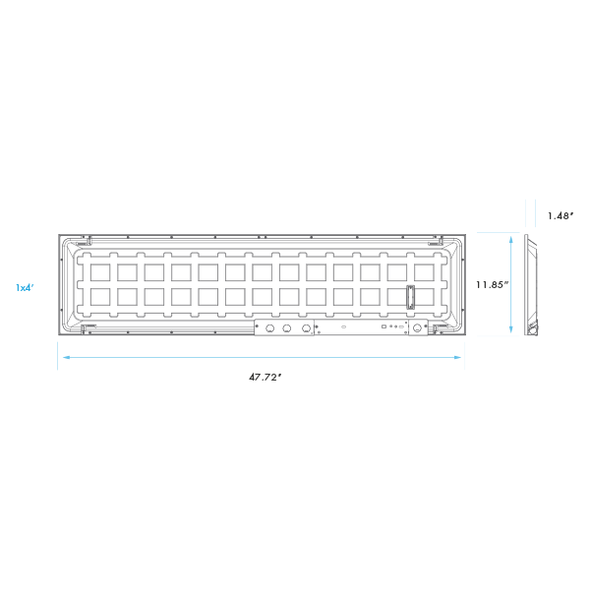 1x4' LED Lay In Backlit Flat Panel, Wattage Selectable, 3 Options, 5CCT