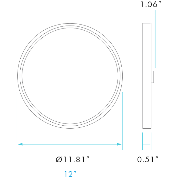 LED Surface Mount Slim Series, 5 CCT Selectable, 9", Round LED Surface Mount Slim Series, 5 CCT Selectable, 9", Round