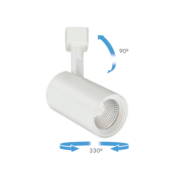 LED Track Luminaire, Adjustable Head, Multiple Beam Angles, Black or White Finish LED Track Luminaire, Adjustable Head, Multiple Beam Angles, Black or White Finish