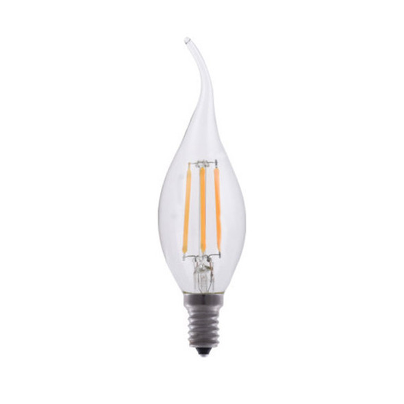 EiKO LED Advantage Filament BA11 4W Dimmable, 80CRI, 2700K, E12, 120VAC Clear