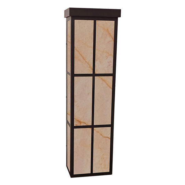 Westgate LRS Series Shoji Window Wall Sconce, 24" Height, Oil-Rubbed Bronze, Multi Wattage 18W|24W|30W, Selectable CCT 3000K|4000K|5000K, Dimmable