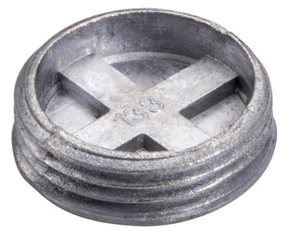 Garvin Industries WP75, 3/4" Cast Aluminum Closure Plug, Gray