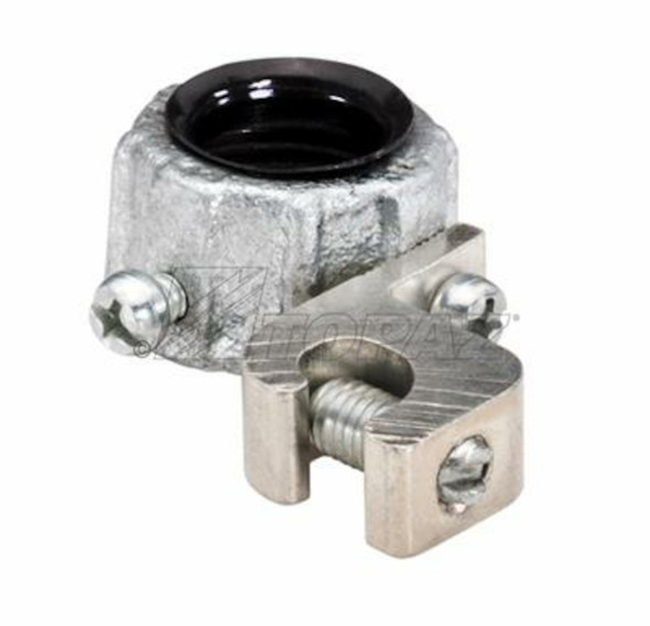 Garvin Industries Insulated Metallic Grounding Bushing, 5 Inch, Aluminum Lay-In Lug, Hot Dip Galvanized, Malleable Iron