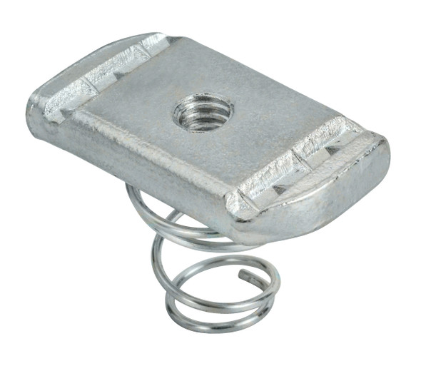 Garvin Industries SPRC0025EGTZ, Bottom Spring Nut, Channel Type C, 1/4"–20 Rod Size, Steel Galvanized