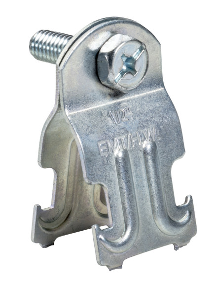 Garvin Industries Universal One-Piece Strut Clamp, 3-1/2" EMT/Rigid, Steel, Zinc Plated