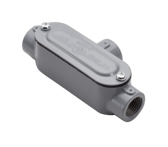 Garvin Industries Rigid Conduit Body, T Type, 3" Hub, 3 Hubs, 250 MCM Max Wire, Aluminum, With Cover and Gasket