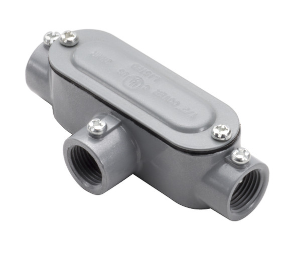 Garvin Industries T4SSCG EMT and Rigid Combination Conduit Body, T Type, 1-1/4 Inch, With Cover and Gasket