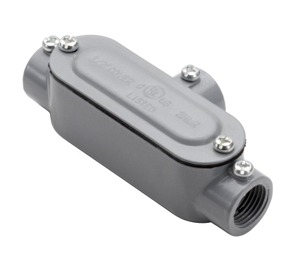 Garvin Industries T4SSCG EMT and Rigid Combination Conduit Body, T Type, 1-1/4 Inch, With Cover and Gasket
