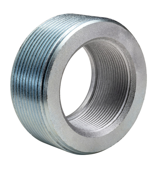 Garvin Industries Reducing Bushing, 2-1/2" x 1-1/2", Malleable Iron, Zinc Plated
