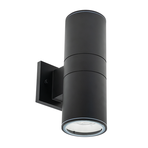 GlobaLux LOC Series LED Outdoor Cylinder, Down Only, 12W, 120V, 3000K|4000K|5000K CCT Selectable, Black or Brushed Nickel