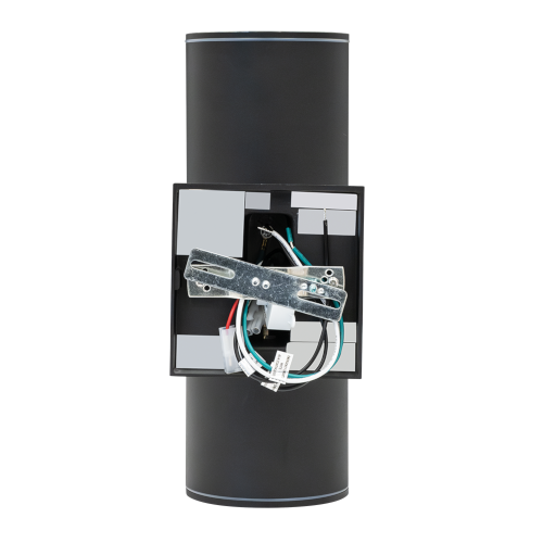 GlobaLux LOC Series LED Outdoor Cylinder, Up and Down, 24W, 120V, 3000K|4000K|5000K CCT Selectable, Black Finish, 8W Emergency Battery Backup