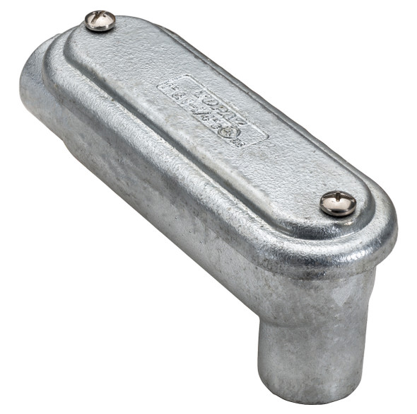 Garvin Industries MLB7CGHDG, 2-1/2" LB Type Mogul Conduit Body with Cover, Gasket, and Rollers, Hot Dip Galvanized, Malleable Iron