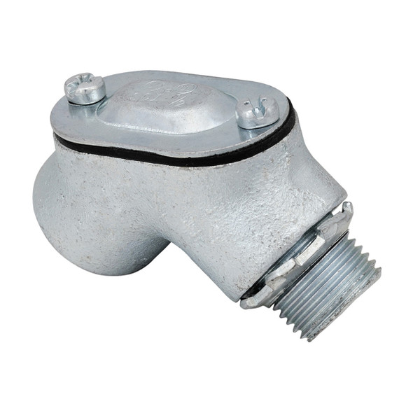 Garvin Industries ML-142-5, 90° Pull Elbow, Rigid to Box, Malleable Iron, 1-1/2 Inch, Neoprene Gasket