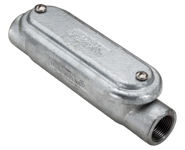 Garvin Industries MC4CGHDG Mogul Conduit Body, C Type with Rollers, Hot Dip Galvanized, Malleable Iron, 1-1/4 Inch, With Cover and Gasket