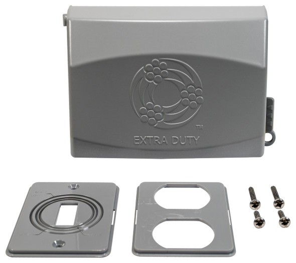 Garvin Industries 9-in-1 Extra Duty 1-Gang In-Use Cover, Horizontal, Gray