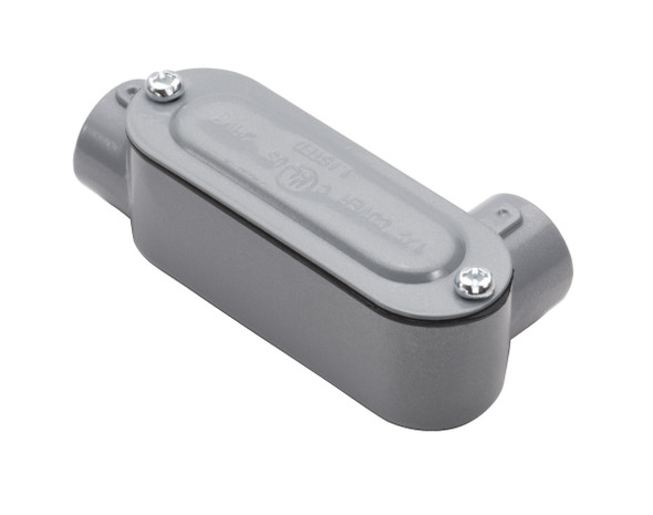 Garvin Industries LR7CG, 2-1/2" Threaded LR Type Rigid Conduit Body with Cover and Gasket, Copper-Free Aluminum, NPT Hubs